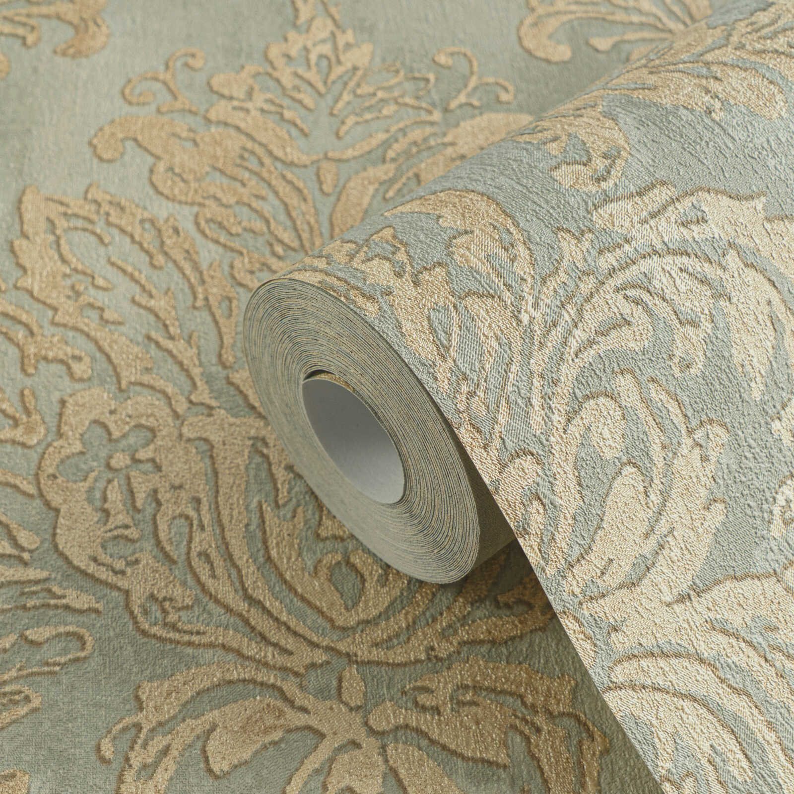 Baroque Damask Sage Gold - Image 3