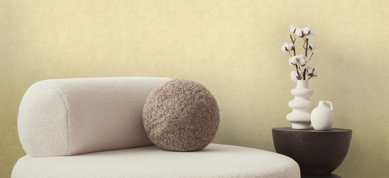 Baroque Texture Soft Yellow