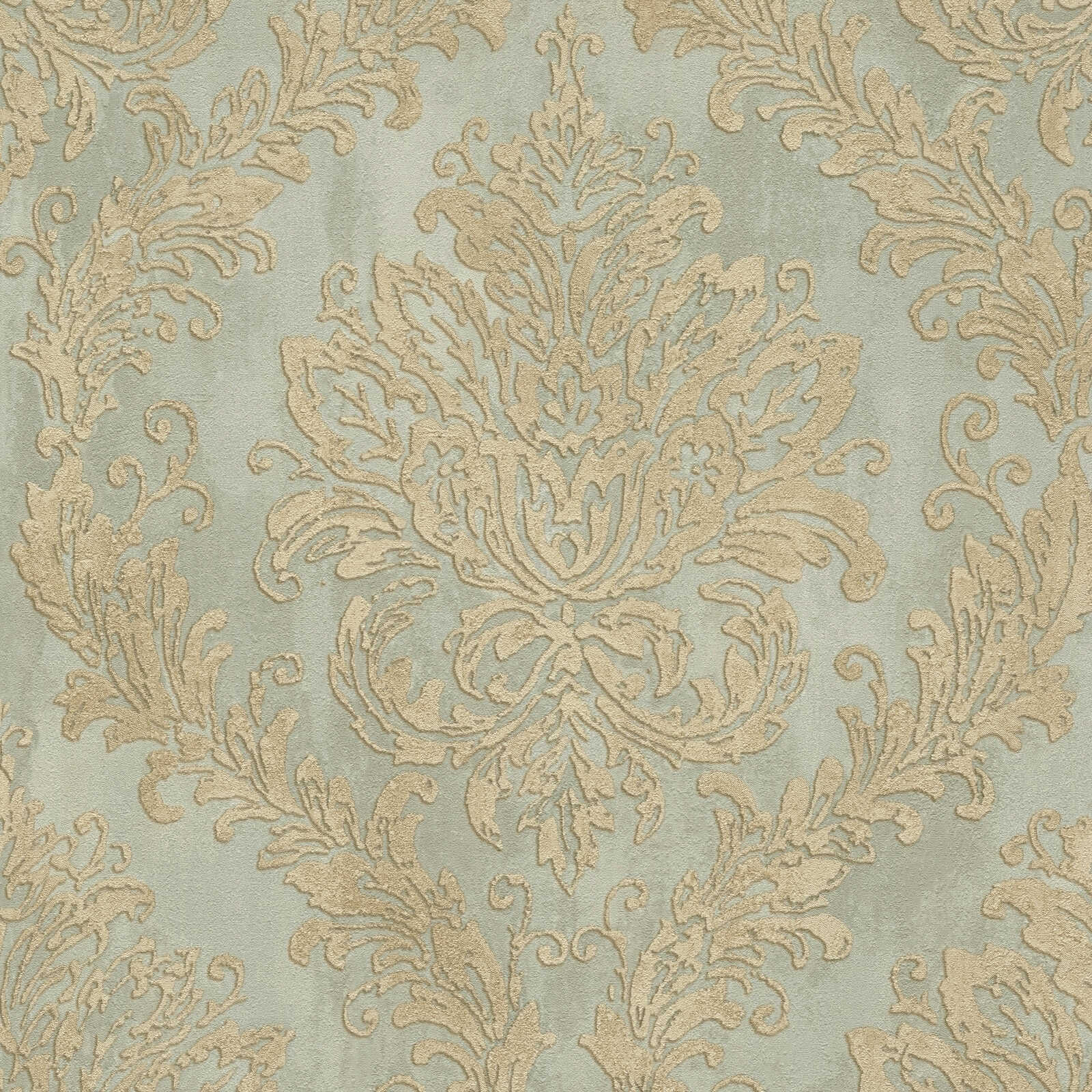Baroque Damask Sage Gold - Image 2