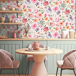 Floral Soft White Illusion