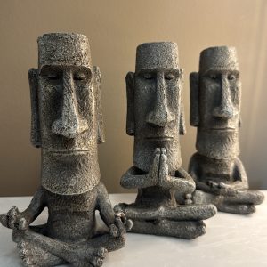 Stone Men Meditating - Easter island set of 3