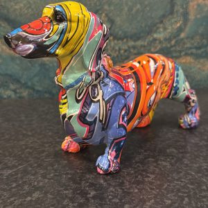 Graffiti Print Sausage Dog
