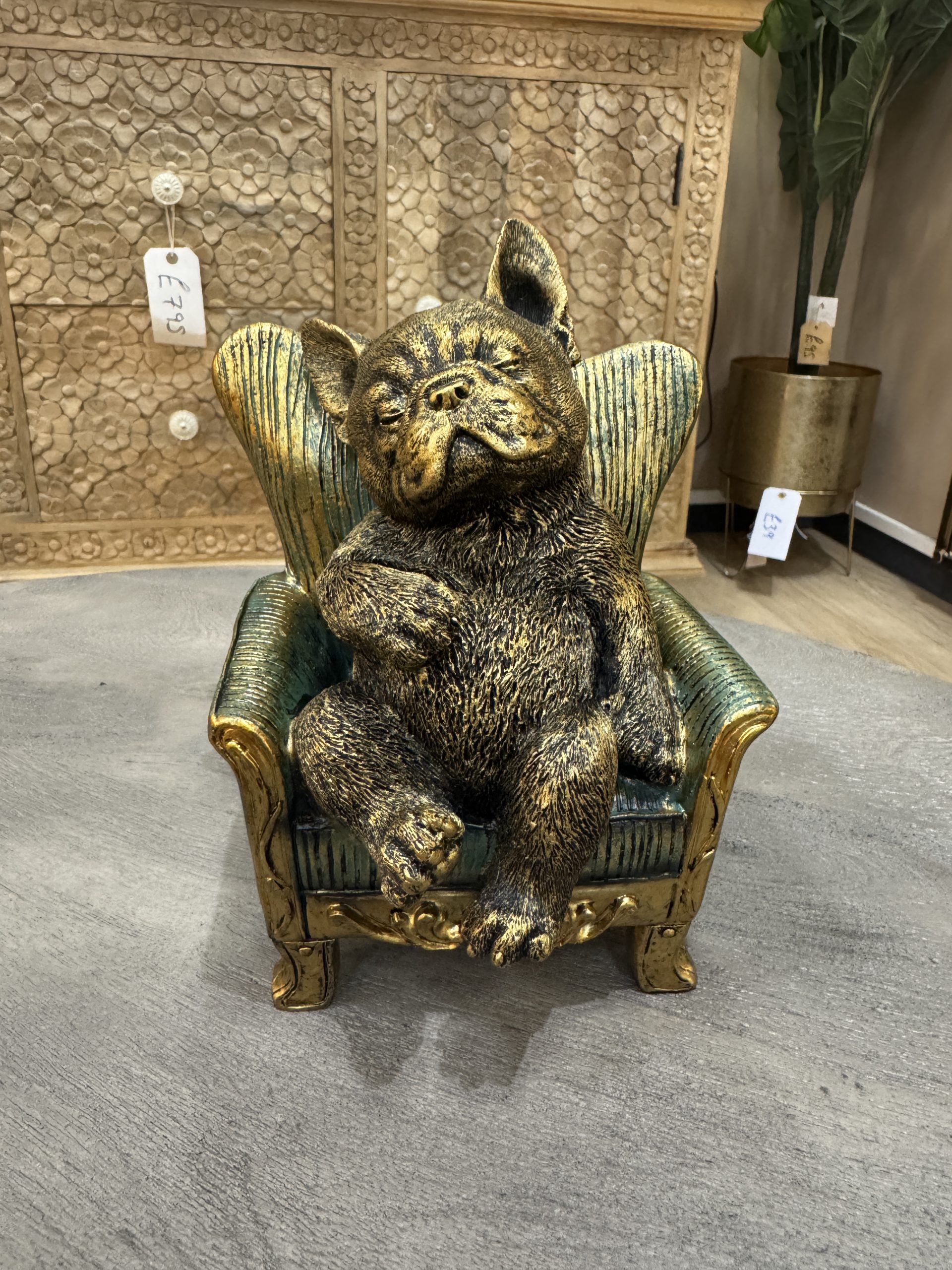 Frenchie In Chair