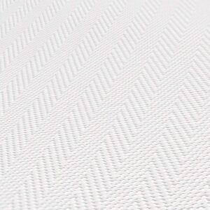Chevron White Paintable Blown Vinyl