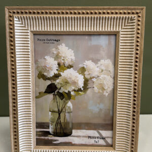 Wood Cream Detailed Frame 5x7